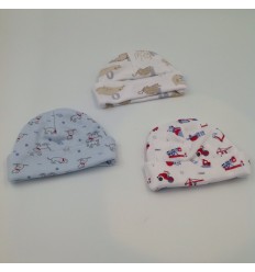 Gorros x 3 unidades para prematuro niño