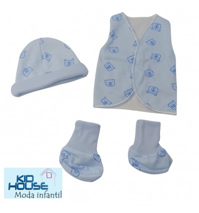 Set de ropa UCI para bebé prematuro oso