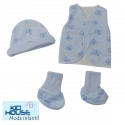 Set de ropa UCI para bebé prematuro oso