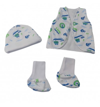 Set de ropa UCI para bebé prematuro barco