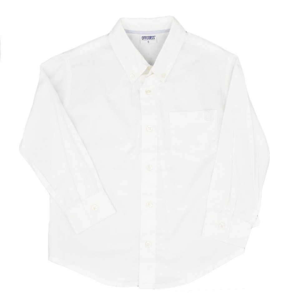 camisa manga larga blanca niño