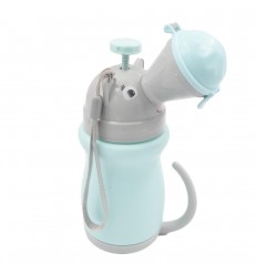 Orinal para niño portable- Aguamarina con Gris